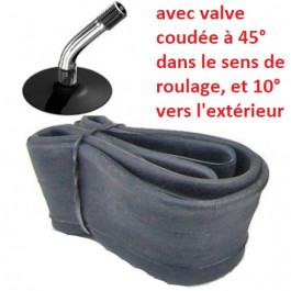 CHAMBRE à AIR - 220x50-110 (225x55 · 8 1/2x2-110 · 50-110 · 54-110) VALVE COUDÉE 45/10 - POUR PNEU DE Ø INTÉRIEUR DE 110 MM