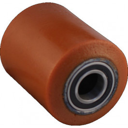 Galet polyuréthane pour transpalette - Ø82x60mm - Roulement à billes (6204 2RS C3) Ø int. 20 mm