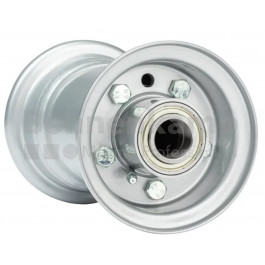 JANTE ACIER GRISE EN 2 PARTIES BOULONNÉES - 6.00x4 MOYEU RB 6005 2RS Ø25x179/179 MM ET0 / Ø TR. VALVE 10 MM