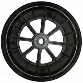 ROUE / JANTE PLASTIQUE GRISE - 2.50x8 TT (NON TUBELESS) - MOYEUX ROULEMENT à ROULEAUX Ø25x75