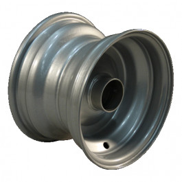 Jante grise acier - 5.50x8 - TL - ET0 - moyeu L=65mm et avec cage pour roulements à billes Ø52 mm extérieur (6205, 6304,...)
