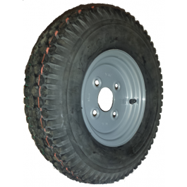 ROUE COMPLÈTE MANUTENTION - 4.80/4.00-8 TL 4PR / JTE ACIER GRISE 4T.Ø14.5 ENTRAXE Ø60x100 / PN VELOCE V-6602 / TR413