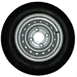 ROUE COMPLETE REMORQUE - 165R13C (165/80R13C) TL 96/94N M+S / 4T. ENTRAXE Ø85x130xØ18.5 - DEPORT ET20 / PNEU KENDA KR101 / VALVE TR413