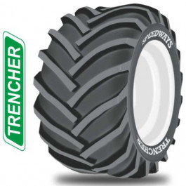 Roue complète agraire coté droit - pneu Speedways Trencher - 26x12.00-12 TL 8PR / 5 trous ET0 Ø94x140xØ18.5 - Valve TR413