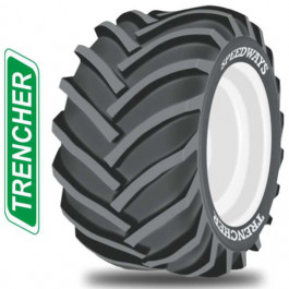 Roue complète agraire coté gauche - pneu Speedways Trencher - 26x12.00-12 TL 8PR / 5 trous ET0 Ø94x140xØ18.5 - Valve TR413