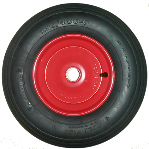 Pneus et tuyau-Set 400x100 4pr avec valve tr13 pour brouettes