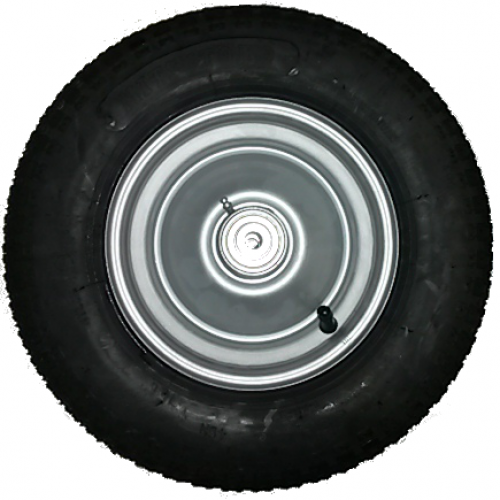 Roue Pneumatique Complète 3.50-8 (4PR) Pour Brouette, Chariot, Porte-bagages - Jante 10,2 Cm - Prête à Monter - Union - 9