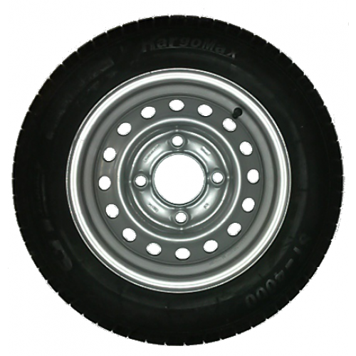 Roue complète remorque 155/70R13 TL 78N M+S / 4 trous ET0 / entraxe