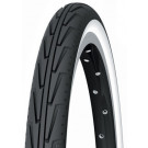PNEU VÉLO MICHELIN CITY JUNIOR NOIR à FLANCS BLANCS - 400A - 37-340 (16x1 3/8) TT 2PR