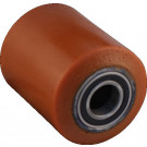 Galet en polyuréthane pour transpalette - Ø85mm x 110mm - Roulement à billes (6005 2RS) Ø int. 25 mm Galet en polyuréthane pour transpalette - Ø85mm x 110mm - Roulement à billes (6005 2RS) Ø int. 25 mm