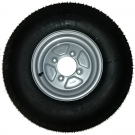 ROUE COMPLÈTE REMORQUE - 5.00-10C TL 6PR 79M / 4 TROUS Ø85x130xØ18 ET0 / PNEU KENDA K364 / VALVE TR413