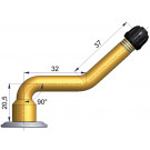 Valve vissable double coude V3.04.1 - R-578-2 - pour poids lourds - (A=20.5 · B=32.0 · C=37.0 · α°=90° · β°=138°)