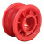 Jante plastique rouge - 2.10x4 - Moyeu de 75 mm de long, avec cage pour roulements à billes Ø47x14 (6204, 6005, 6303)
