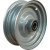 Jante grise acier - 2.50x8 - TL - ET0 - Moyeu à roulements à billes (6205 2RS) de Ø25x100