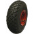ROUE COMPLETE 3.00-4 - 4PR / JANTE ACIER ROUGE 4 TROUS ENTRAXE Ø52x70xØ8.5 / / PNEU DELI S-310 / VALVE COUDÉE 90/90