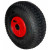 ROUE COMPLÈTE GONFLABLE GAZON - 4.10/3.50-4 TT 4PR / JANTE PLASTIQUE ROUGE MOYEU ROULEMENT à ROULEAUX Ø20x75 ET0