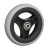 ROUE ORTHOPÉDIQUE INCREVABLE - BANDAGE GRIS CAOUTCHOUC - Ø150x33 · 6x1 1/4 - M.RB (608 2RS) Ø8x36