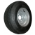 ROUE COMPLÈTE REMORQUE 16.5x6.50-8 TL 73M 6PR / 4 TROUS Ø60x100xØ14.5 ET0 / PNEU DELI S-368 / VALVE TR600HP