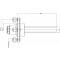 Demi Essieu AGRICOLE - NON freiné - 4 goujons M16x1.5 - centrage Ø84x130 - demi voie en carré de 40mm x 209 mm