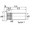 GOUJON ACIER ZINGUE DE MOYEU  - M18x1.5 (L1=49 - L2=38 - L3=11 - D2=19.5 - D4=24 - K=6) / CLASS 10.9