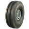 ROUE COMPLÈTE 3 BANDES DIRECTRICE - 4.00-4 TT 4PR / JTE ACIER GRISE M.RB (6204 2RS) Ø20x75 mm / PNEU DELI S-318 / VALVE COUDÉE TR87