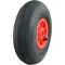 ROUE COMPLÈTE GONFLABLE - 2.50-4 TT 4PR 39A2 / JTE PLASTIQUE ROUGE MOYEU ROUL. à ROULEAUX Ø20x60 / DELI S-379 / VALVE COUDÉE 90/90