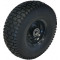 ROUE COMPLÈTE GONFLABLE GAZON - 15x6.00-6 (390x140) TT 4PR - JANTE ACIER NOIRE MOYEU RB 6205 2RS Ø25x75 - CA TR13