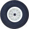 ROUE COMPLÈTE - 18x9.50-8 TL 4PR / JANTE POLYPROPYLÈNE BLANCHE 8.00x8 AVEC MOYEU ROULEMENT à BILLES Ø25x110 (6205 2RS ACIER) et DÉPORT ET-47 / PNEU DELI S-366 / VALVE TR413