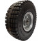 ROUE COMPLÈTE INDUSTRIELLE 3.00-4 (Ø250x80) / JTE ACIER GRISE MOYEU ROUL.à BILLES 6005 2RS Ø25x75 mm / PNEU PLEIN CAOUTCHOUC TRELLEBORG ELITE XP