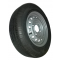 Roue complète remorque - GT Radial KargoMax ST-4000 - 155/70R13 TL 78N M+S / Jante grise en acier - 4.50x13 / 4 trous - déport ET20 / entre-axe Ø85x130 /  trou de fixation Ø18.5 / Valve TR13 (de 3/4)