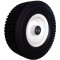 ROUE COMPLÈTE INCREVABLE GAZON - 13x5.00-6 / JANTE ACIER BLANCHE MOYEU CENTRÉ RB 6205 2RS Ø25x80