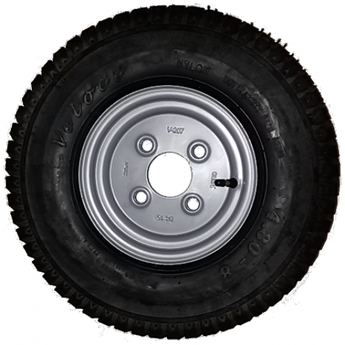 Paire de roues à pneus 4.00-8 avec disque fixe pour tracteur à pie